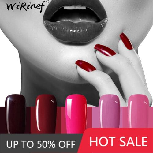 WiRinef 8ml Blood Rose Red Colors Nail Gel Polish Soak Off Uv Led Gel Long-Lasting Beauty Color Gel