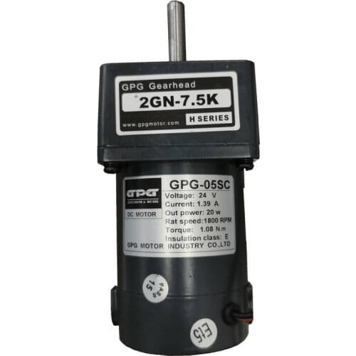 GPG12V/24V 20W DC Motor GPG-05SC and Gear Head 2GN-7.5K