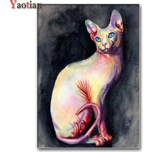 Sphynx Cat diamond painting Full Square Drill 5D DIY Diamond mosaic Cross Stitch Embroidery Round diamond pet dog animal