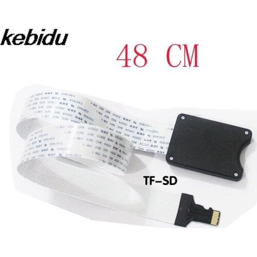 Kebidu 2017 Hotest Selling 48CM TF to micro SD card Flex Extension cable Extender Adapter reader car GPS mobile