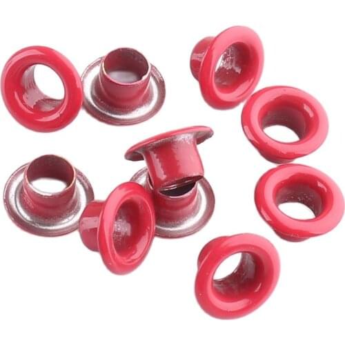 Eyelets 8*4*4mm Copper Red with Grommet for Leathercraft Shoe Belt DIY Scrapbooking Cap Bag Tag Clothes Practical Accessories