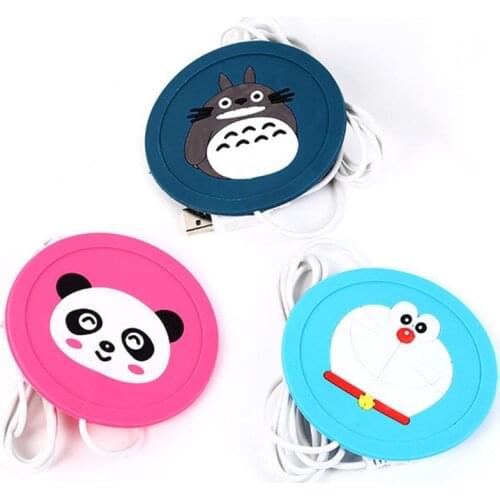 Cute Cartoon 5V USB Warmer Silicone Heat Heater for Milk Tea Coffee Mug Hot Drinks Beverage Cup Mat Kitchen Tools Heater New
