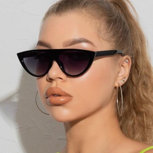 Fashion cats Eye Sunglasses female personality transparent mirror corner design Sunglasses riding Sunglasses trend