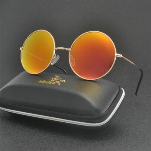 MINCL Vintage punk Retro women Round Sunglasses Rock&Roll Steam Punk Metal Frame Fashion Sun Glasses for men UV400 NX