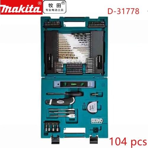 Makita drill bit set masonry,MACCESS wood 104 pcs D-31778 Combination Drill replace for P-67832