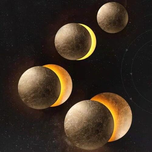 Moon Concept Lunar Eclipse Wall Lamp Nordic Aisle Staircase Modern Minimalist Bedroom Bedside Light