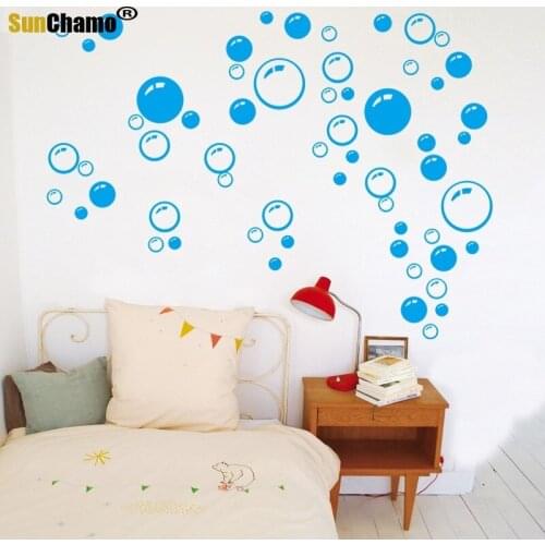 Creative Bubbles Circle Removable Window Wall Stickers For Bathroom Home Decor Diy Wall Decals PVC Mural Art