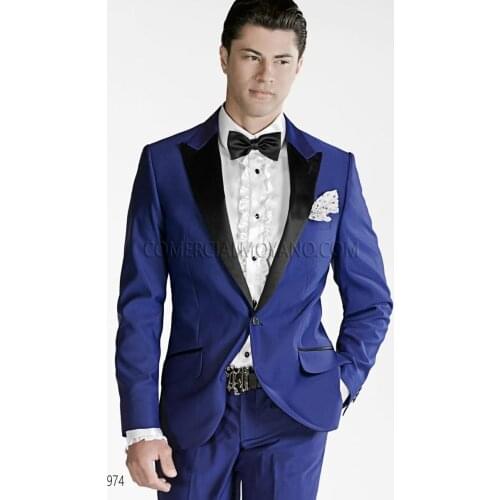 Latest Design Mens Suits Groom Tuxedos Groomsmen Wedding Party Dinner Best Man Suits Blazer (Jacket+Pants+Girdle+Tie) NO:1296