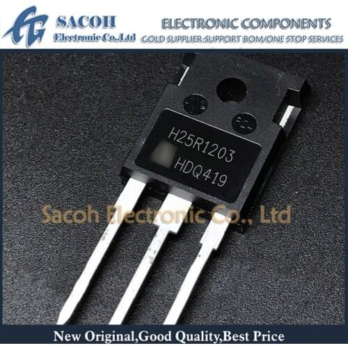 Free Shipping 10Pcs H25R120 H25R1202 H25R1203 IHW25N120R IHW25N120R2 IHW25N120R3 TO-247 25A 1200V Power IGBT Transistor
