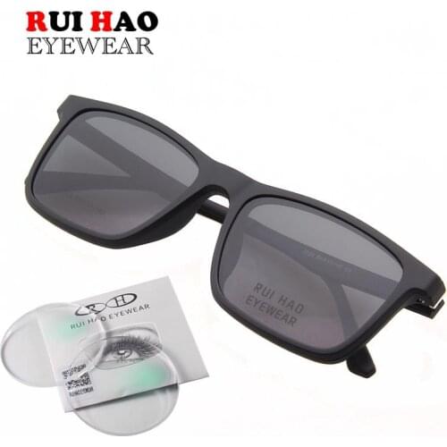 Customize Prescription Eyeglasses and Sunglasses Retro Design Glasses Frame Clip on Sunglasses Polarized Optical Resin Lenses