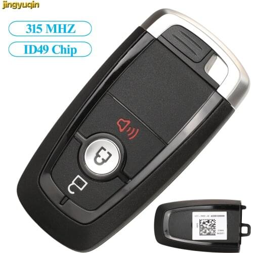 Jingyuqin Remote Car Key Fob Control 315MHZ ID49 Chip ASK For Ford Bronco EcoSport Edge F-150 Ranger 2017-2020 Original Factory