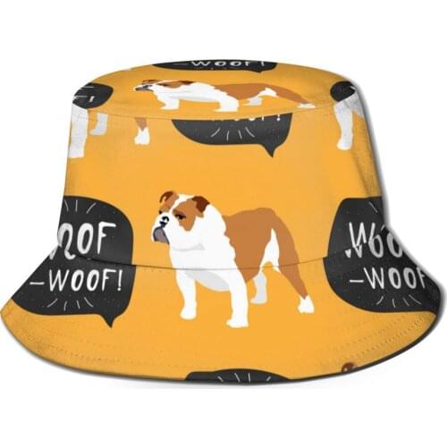 CINESSD Pug Dogs Bucket Hat Summer Hats Fisherman Hat Foldable Women Men Sunscreen Shade Caps