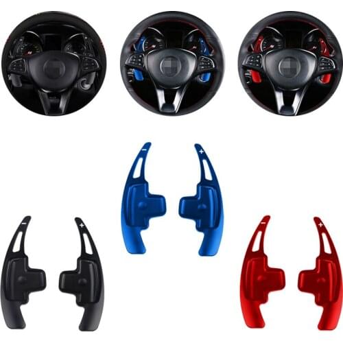 A pair of Car Steering Wheel Shift Paddles Aluminum Alloy Gearshift Gear Extension For Mercedes GLK SLK Mercedes-Benz Car Model