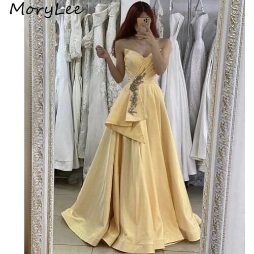 Prom Dresses V-Neck Sleeveless A-Line High Quality Satin Crystal Beading Prom Dresses With Zipper vestidos de fiesta de noche