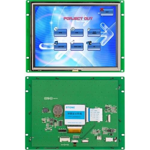 Industrial Touch Panel 8" TFT Screen + Controller Board + RS232 RS485 UART Interface Support Any MCU