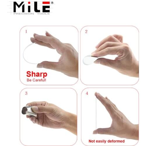 MILE Stainless Steel Ultra Thin Pry Spudger Handy Card Opening Tool for iPhone iPad Samsung Smartphone Repair Disassemble