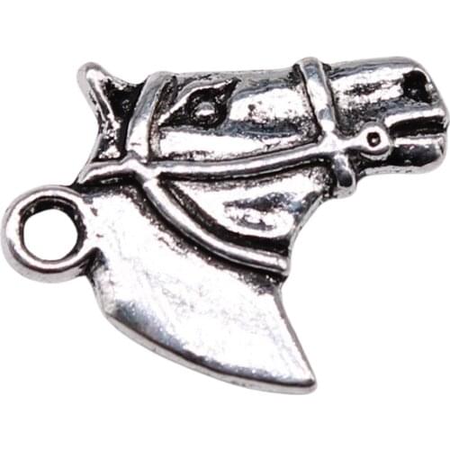 WYSIWYG 10pcs 20x16mm Double Sided Horse Head Pendant Horse Pendants Charm Horse Head Pendant