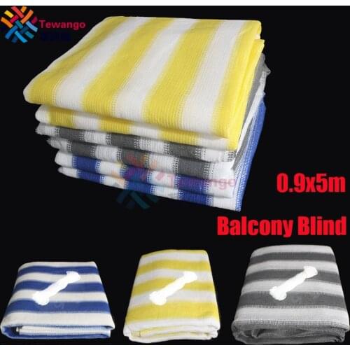 Tewango 0.9X5M Balcony Blind Privacy Screen Color Strip Fence Deck Shade Sail Yard Porch Sunblock Outdoor Safety Net