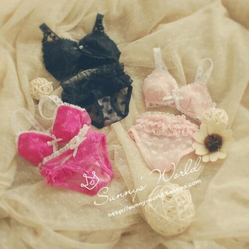 1/3 Bjd clothes bjd lace underwear sets pink black rose doll clothes dod . as . dz . sd doll accessories