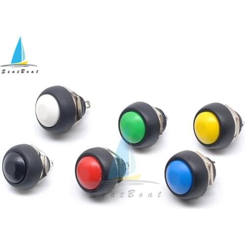 1Pcs PBS-33b 2Pin Mini Switch 12mm 12V 1A Waterproof Momentary Push Button Switch Reset Non-locking