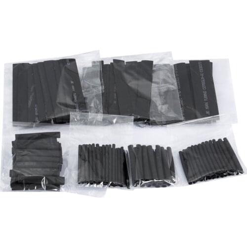 127Pcs Heat Shrink Tube Weatherproof 2 3 4 6 8 10 14mm Polyolefin Heat Shrinkable Tubing Electrical Cable Insulation Sleeving