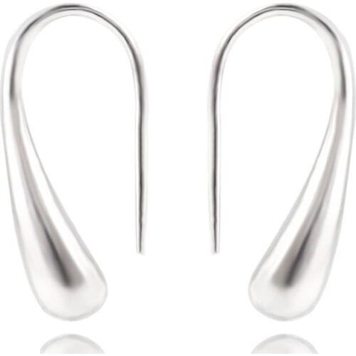2021 Direct Selling Brinco Brincos Pendientes Korean Temperament Versatile Simple Smooth Surface Water Drop Ear Hook Earrings