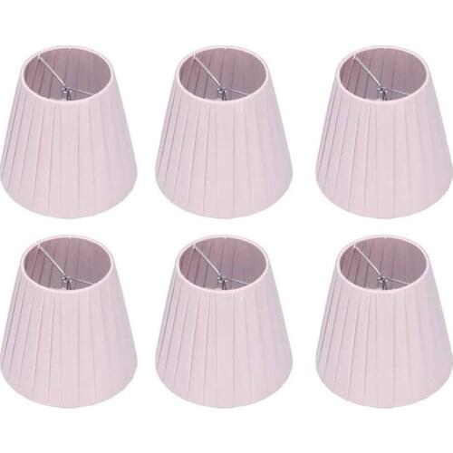 6pcs Chandelier Cloth Lampshade Wall Lamp Clip On Cover Shades Modern Simple Decoration for Home Lampshade Decoration