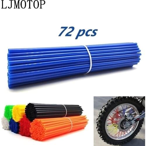 72Pcs Motorcycle Wheel Spoke cover Protector Wraps Rims Skin Trim Covers Pipe For Yamaha YZ250FX YZ450FX WR450F WR250R WR250X