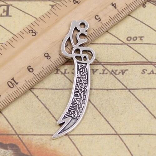 8pcs Charms Knife 58x15mm Antique Silver Color Pendants Making DIY Handmade Tibetan Finding Jewelry For Bracelet