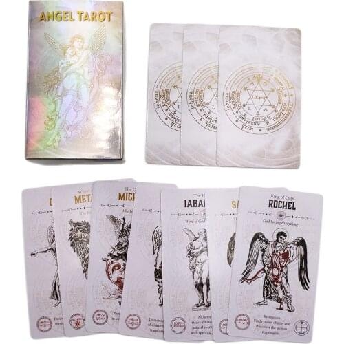 Angel Tarot Deck Mysterious Divination Love Fate Oracle Cards for Women Girls Cards Party Board Game Table Card Playing