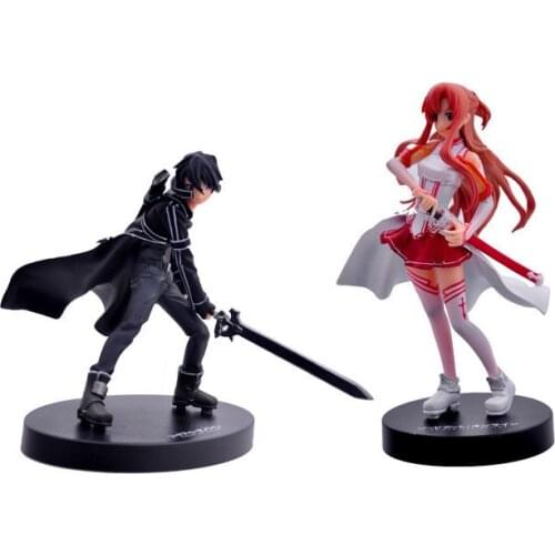 Anime Sword Art Online Juguetes SAO I Asuna Yuuki Kirito 6" Action Figure Sword Art Online Figure Brinquedos Toys For Children