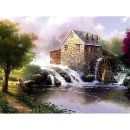 Childhood courtyard 3D Diy diamond painting diamond embroidery wall sticker home decoration square diamond needlework A5911R