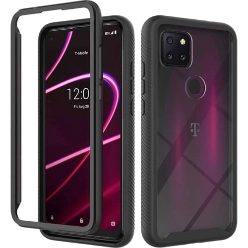 2 in 1 Hybrid Rugged Armor Shockproof Case For TCL 10L 20S 20 Pro Revvl 5G 4+ Transparent Acrylic Protective Back Cover Fundas