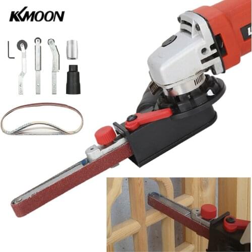 KKMOON M14/M10 Multifunction Mini DIY Sanding Bandfile Belt Sander Adapter for 115mm 4.5" and 125mm 5" Electric Angle Grinder