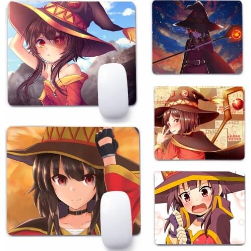 Anime Konosuba Megumin 22x18cm Mouse Pad Computer Small Mouse Non-slip Pad Desktop Keyboard Pad Office Mouse Mat