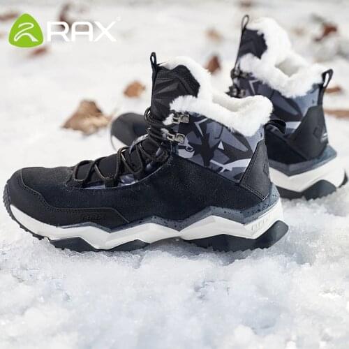 RAX Men Hiking Shoes winter Waterproof Outdoor Sneaker Men Leather Trekking Boots Trail Camping Climbing snow Sneakers Women