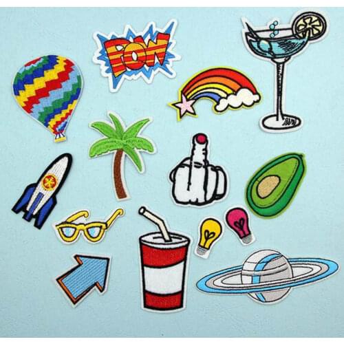 Cool Craft Embroidered Patches For Hat Cap Clothes Stickers Bag Sew Iron On Applique DIY Apparel Sewing Clothing Accessories BU8