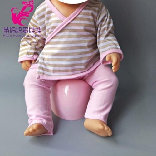 Doll pink Clothes Fit 45cm Baby Doll girl dress boy Suit for 18 inch baby doll outfits baby girls toys