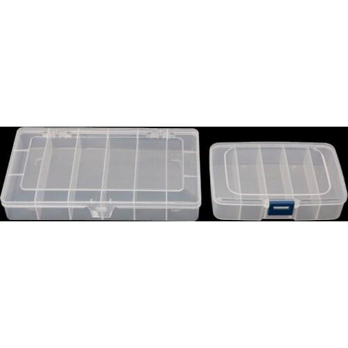 Small Chip Divider Storage Box Rectangle Jewelry Organizer Display Case Hardware Accessories Container Fishing Tools Holder