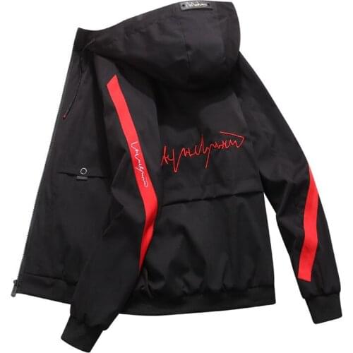 2021 zipper mens jacket fall/winter casual coat bomber jacket fashion hooded mens outerwear sports jacket hoodie