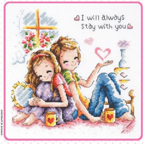 SO356 DIY Craft Stich Cross Stitch Cute Cartoon Painting Cotton Fabric Needlework Embroidery Crafts Counted Cross-Stitching Kits