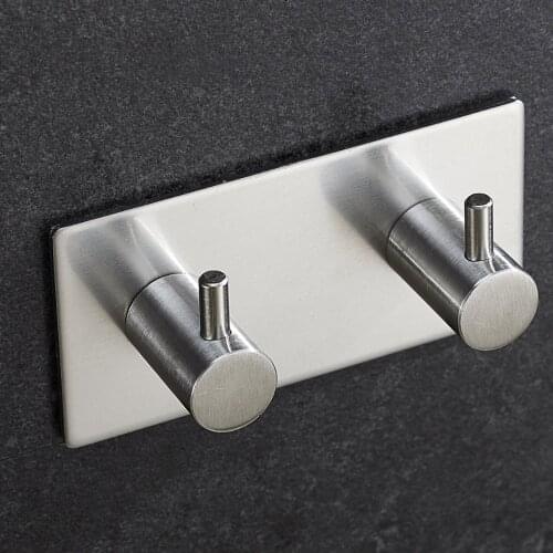 ZUNTO 304 Stainless Steel Wall Hook Coat Rack Bathroom Kitchen Hanger Bag Key Holders Towel Clothes Hook Without Drilling 2019