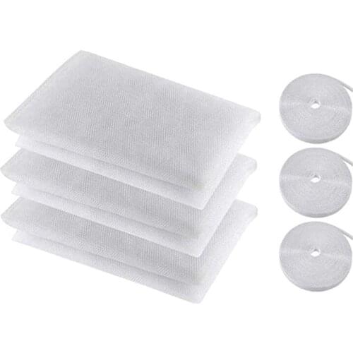 New Mosquito Net for Window, 3 PCS Fly Window Sn Mesh Insect Netting Mosquito Protector and 3 Rolls Self-Adhesive Tapes