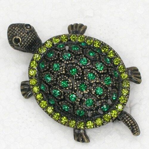 Wholesale Fashion Brooch Rhinestone Enamel Turtles Pin brooches Mens Woman Accessories C101337