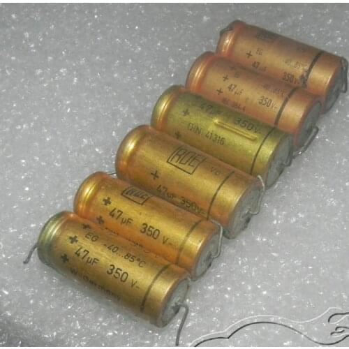 2pcs/lot 385v47UF 350V47uf Axial filter electrolytic capacitor unloader second hand