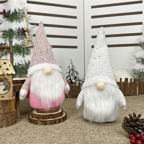 Christmas Faceless Santa Doll Xmas Tree Hanging Ornaments Decorations For Home Christmas Pendants Drop Ornaments
