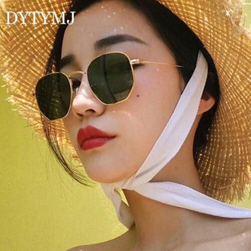 DYTYMJ 2020 Polarized Sunglasses Women Classic Small Frame Metal Sunglasses Women Vintage Mirror Sunglasses Men Gafas De Sol
