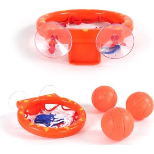 Funny Basketball Hoop Bath Toy on Suckers Kid Game Indoor Sport toy for Baby
