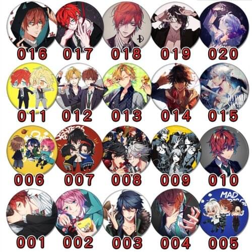 58MM Anime Division Rap Battle Hypnosis Mic Iron Badges Brooch Icons
