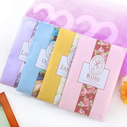 1PC Fragrance Scent Sachet Bag 6 Taste Fresh Air Scented Fragrance Wardrobe Drawer Car Perfume Sachet Bag Aromatherapy Package